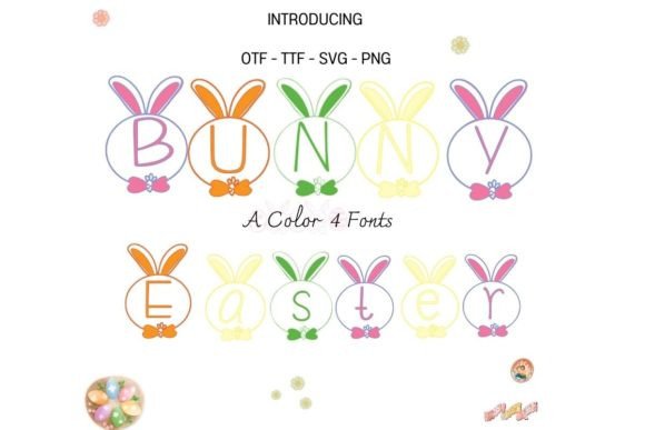 Bunny Easter: A Hand-Drawn Color Font for Spring Projects