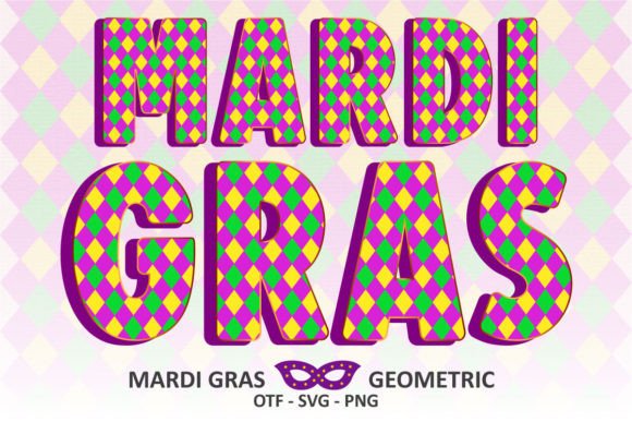 Celebrate in Style: The Mardi Gras Geometric Font for Festive Design