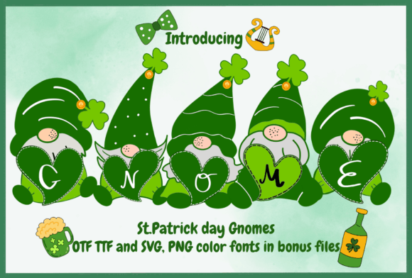 Celebrate St. Patrick's Day with Whimsical Gnome Typography