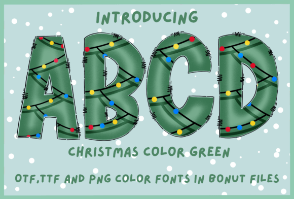 Christmas Color Green: A Handwritten Font for Festive Designs