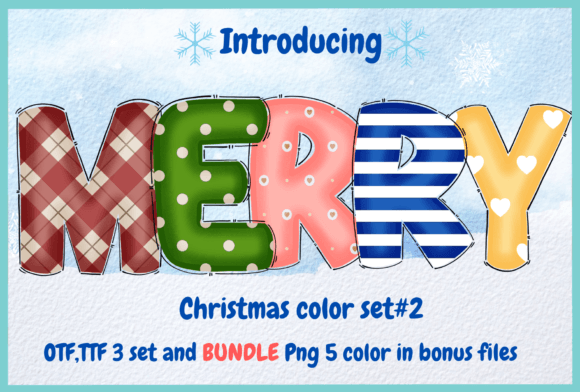 Christmas Color Set: A Handwritten Font for Festive & Creative Projects