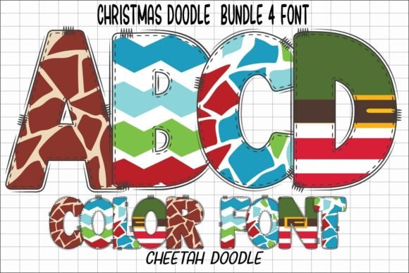 Christmas Doodle: A Playful Color Font for Festive Designs