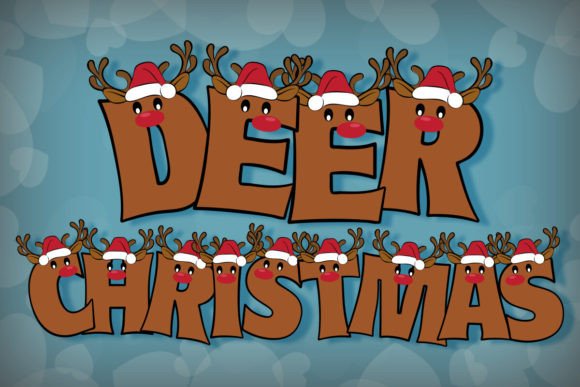 Deer Christmas: A Gorgeous Color Font for Festive Design