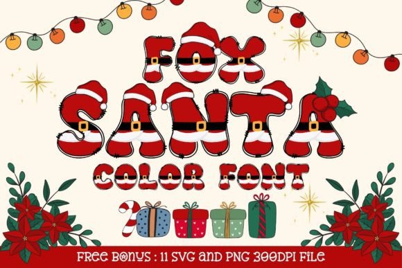 Fox Santa Font: Whimsical Holiday Typography
