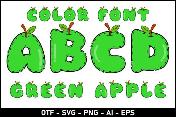 Green Apple: A Font for Playful and Artistic Designs