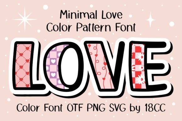 Minimal Love: The Colorful Pattern Font That Feels Like a Hug